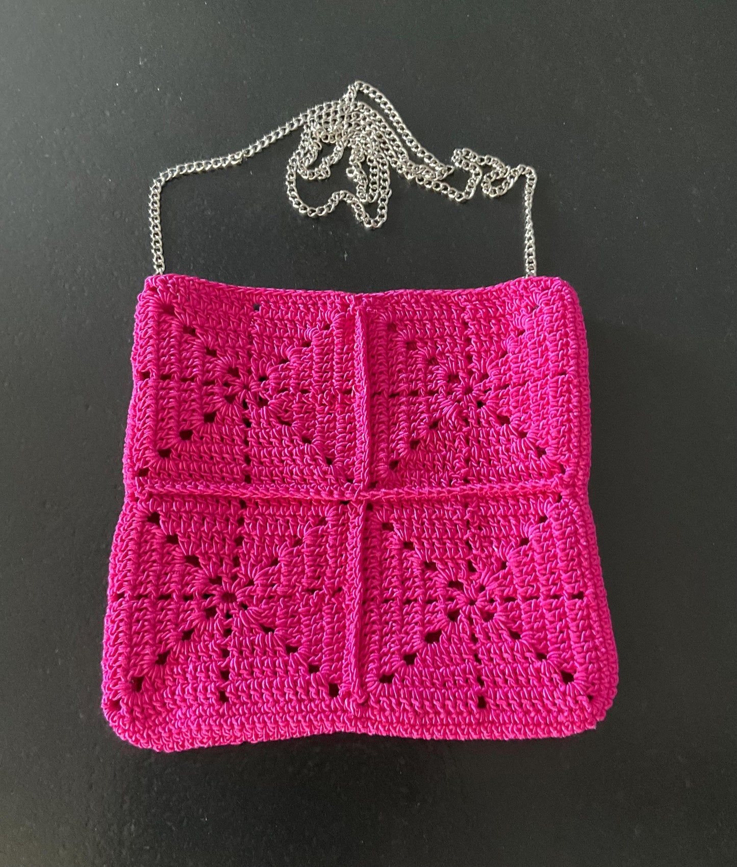 Sac bandoulière crochet granny square – fait main