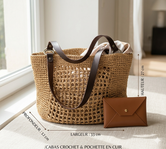 Sac Cabas en Raphia Tressé – L'Essentiel de l'Été